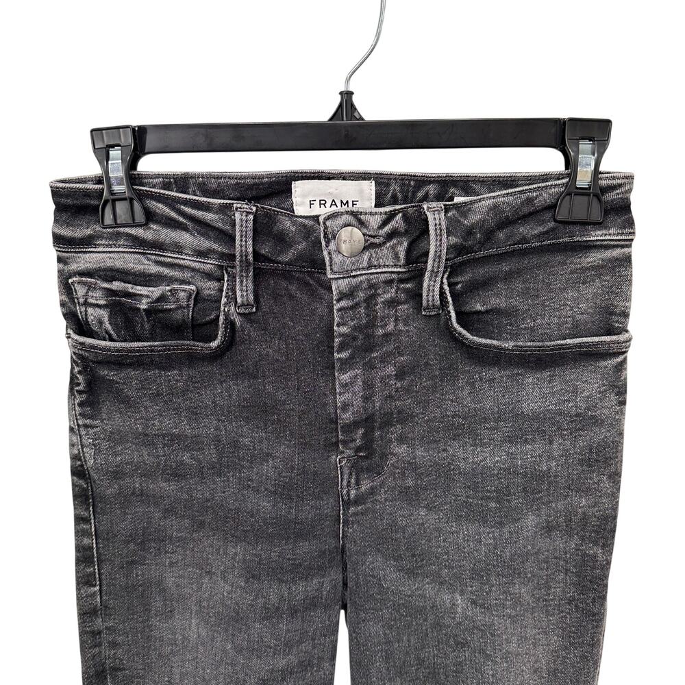 FRAME DENIM New Le One High Waist Gray Washed Crop Skinny Jeans // 1 - Picture 3 of 9
